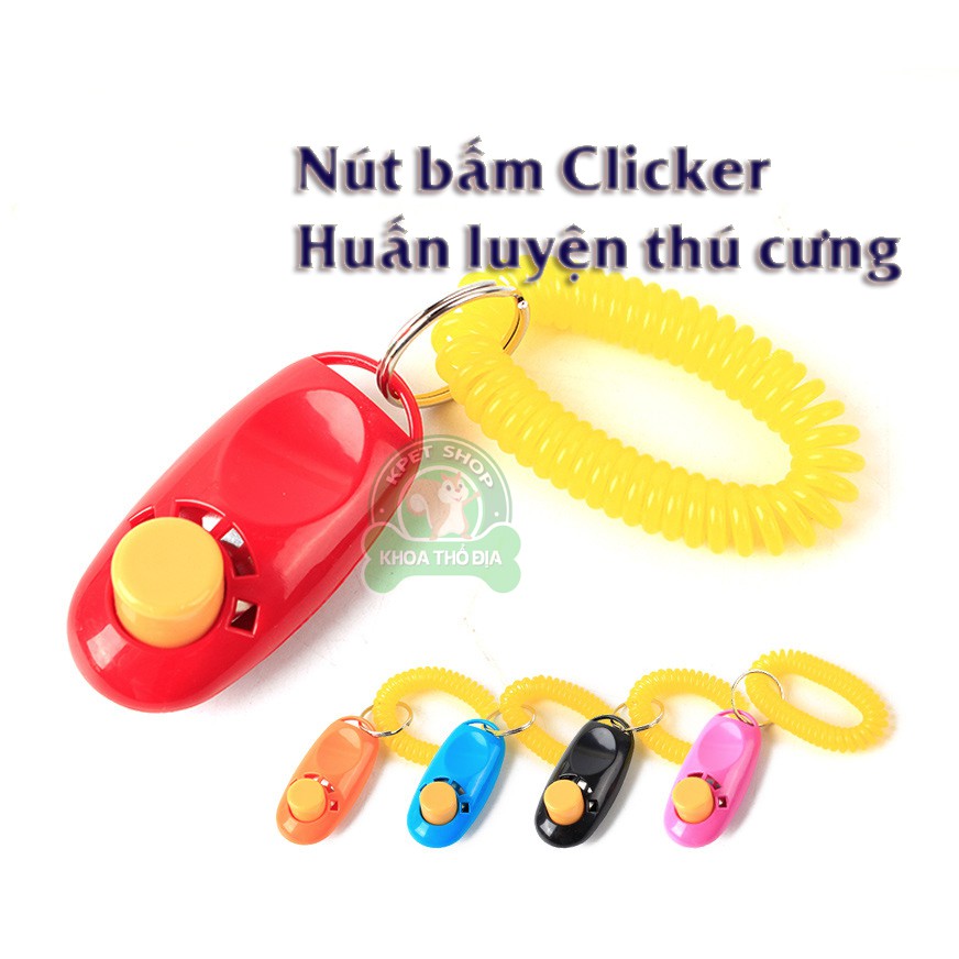 Nút bấm clicker huýt huấn luyện Chó, Mèo, Thỏ, Bọ, Sóc Bắc Mỹ, Vẹt...