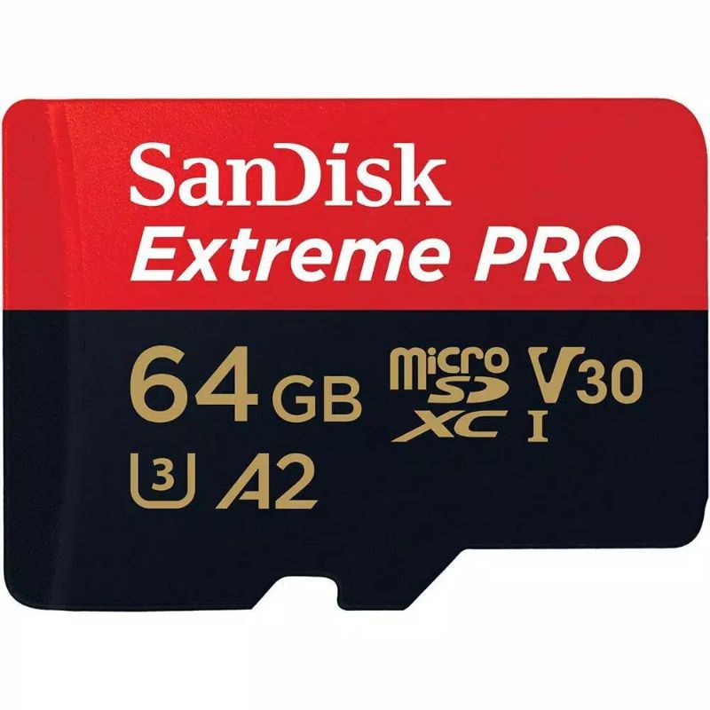 Thẻ Nhớ Micro Sdxc Extreme Pro A2 U3 170mbps 64gb 4k Uhd Action Camera Hiệu Sandisk