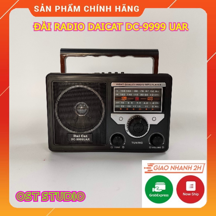 Đài Radio DAICAT SW-9999 UAR ⚡FREE SHIP⚡ Đài Siêu Bền Làm Quà Tặng Cho Ông Bà . Kiểu Dáng Nhỏ Gọn , Có Blutooth