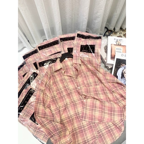 Áo sơ mi kẻ form rộng