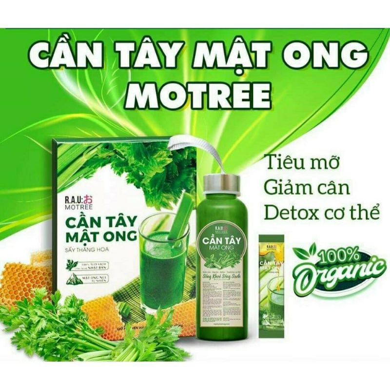 [CHÍNH HÃNG] Bột cần tây, Cần tây mật ong Motree, hộp 14 gói giúp giảm cân, dáng đẹp, thanh lọc cơ thể | BigBuy360 - bigbuy360.vn