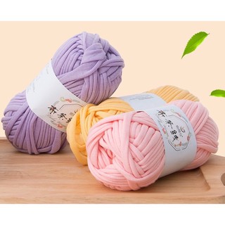 Sợi vải trơn, loang 100g đan túi xách