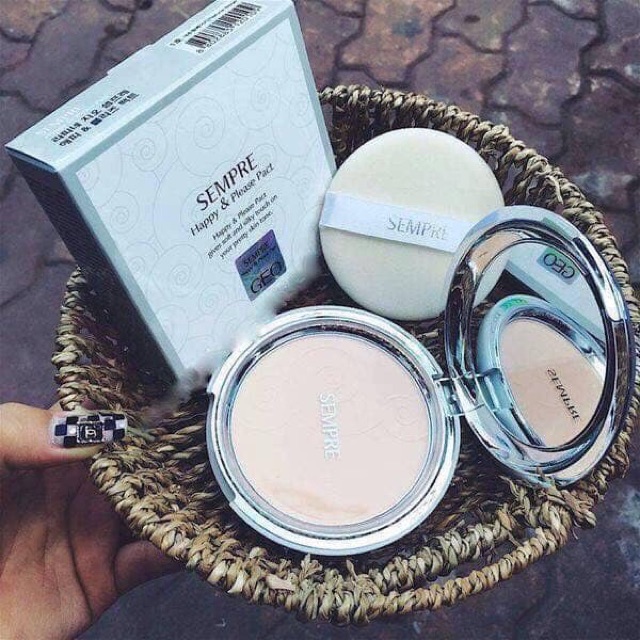 Phấn phủ Geo trắng SEMPRE Happy & Please Pact | BigBuy360 - bigbuy360.vn