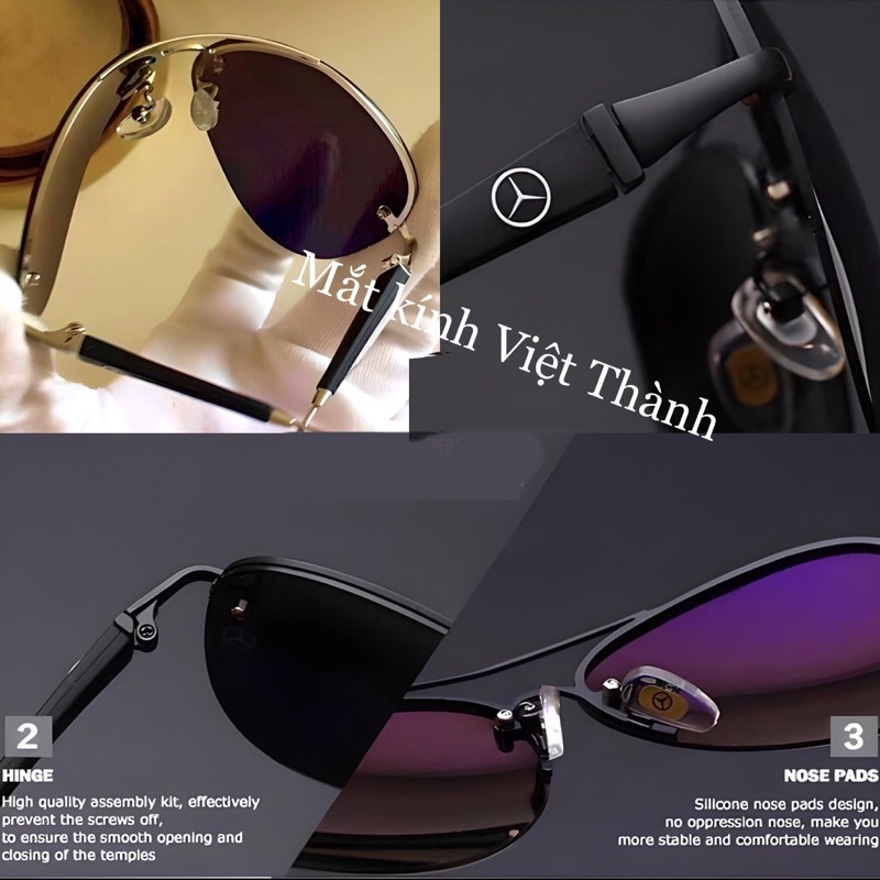 mắt Kính mát nam thời trang cao cập khoan phân cực kính không viền SIÊU XE MEC N2