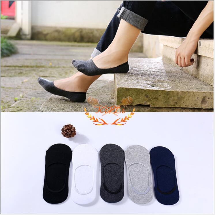 Vớ cổ thấp màu trơn chống trượt cho nam