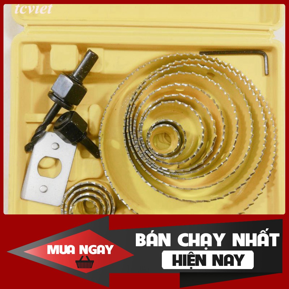 [ HÀNG CHÍNH HÃNG - GIÁ SẬP SÀN ] MŨI KHOÉT THẠCH CAO, GỖ, NHÔM - BỘ KHOÉT LỖ TRÒN ĐA NĂNG 16 PCS