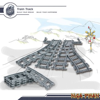 Đường Ray Tàu Lửa City Đồ Chơi Xếp Hình Lắp Ráp Kazi