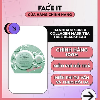 Mặt Nạ Banobagi Tràm Trà cho da dầu 30ml (Xanh) Super Collagen Mask Tea Tree Blackhead