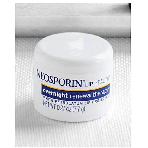 Neosporin, Son Dưỡng Môi Phục Hồi Ban Đêm, Overnight Renewal Therapy, White Petrolatum Lip Protectant (7.7 g)
