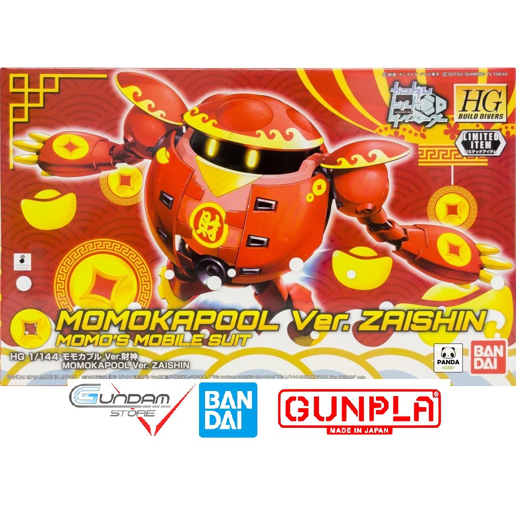 Đồ Chơi Lắp Ráp Anime Nhật Mô Hình Gundam Bandai 1/144 Hg Momokapool Ver Zaishin Serie Hgbd Gundam Build Divers