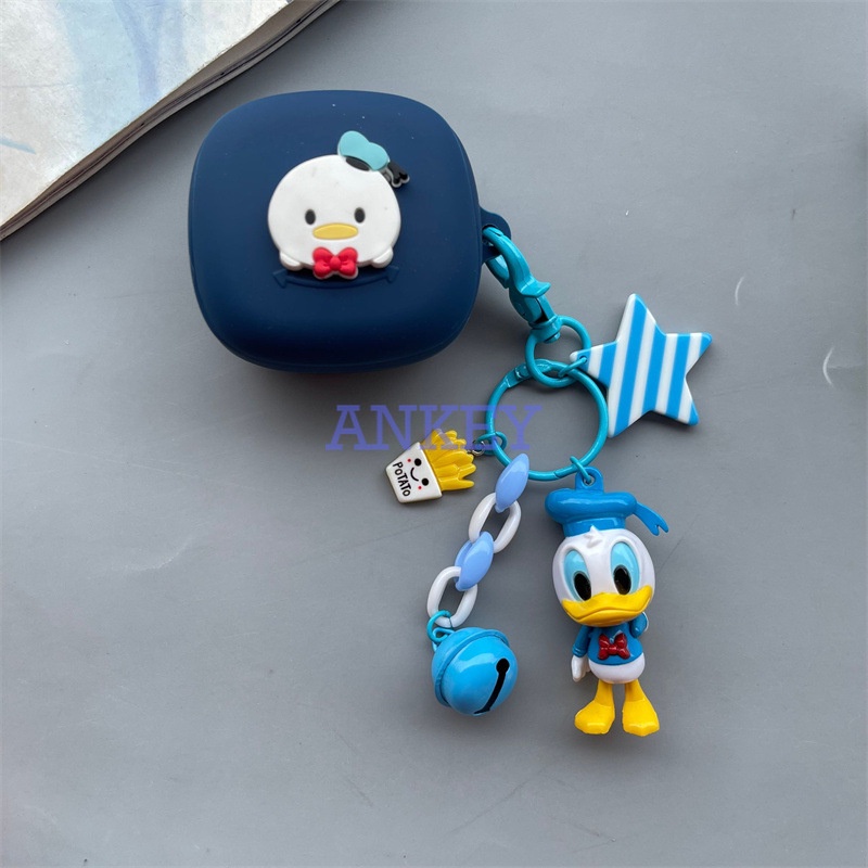 For Anker Soundcore P25i R50i P20i Case Silicone Lovely Earbuds Waterproof Shockproof Soft Protective Headphone Cover Headset Skin with Pendant