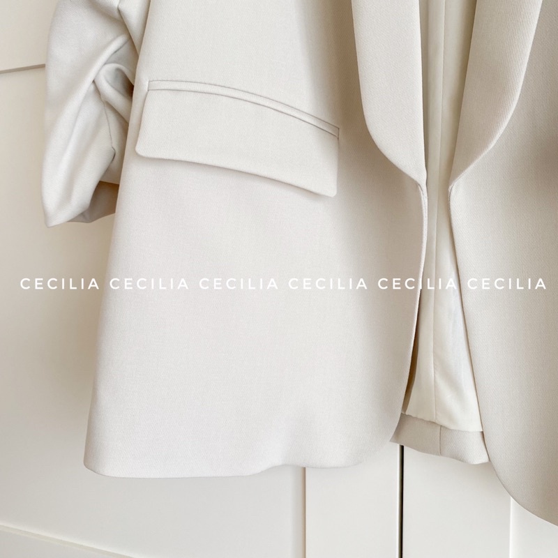 Áo blazer nữ tay lỡ nhún 2 lớp CECILIA Design (Ảnh thật) thiết kế ESTELLE khoác vest 2 lớp, có đệm vai nhiều màu | BigBuy360 - bigbuy360.vn