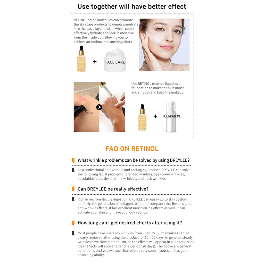 Set 3 Serum Retinol BREYLEE Giúp Da Săn Chắc Và Chống Nếp Nhăn Hiệu Quả