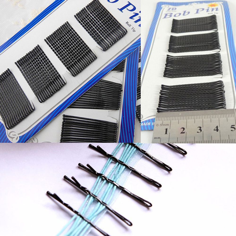 Set 60 ghim tóc ẩn màu đen phong cách Retro