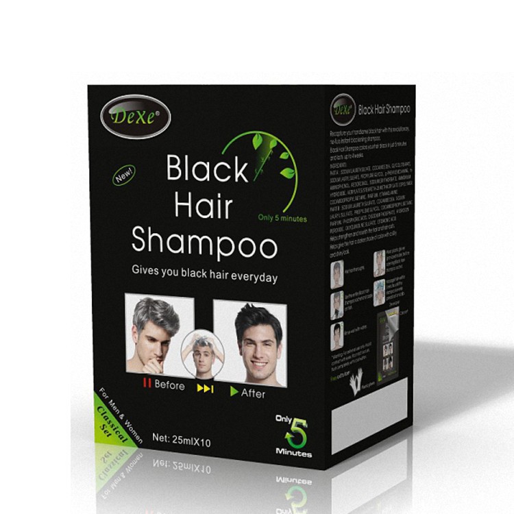 (NK Anh quốc ) Dầu gội đen tóc Dexe - 100% thảo dược Hộp 10 gói