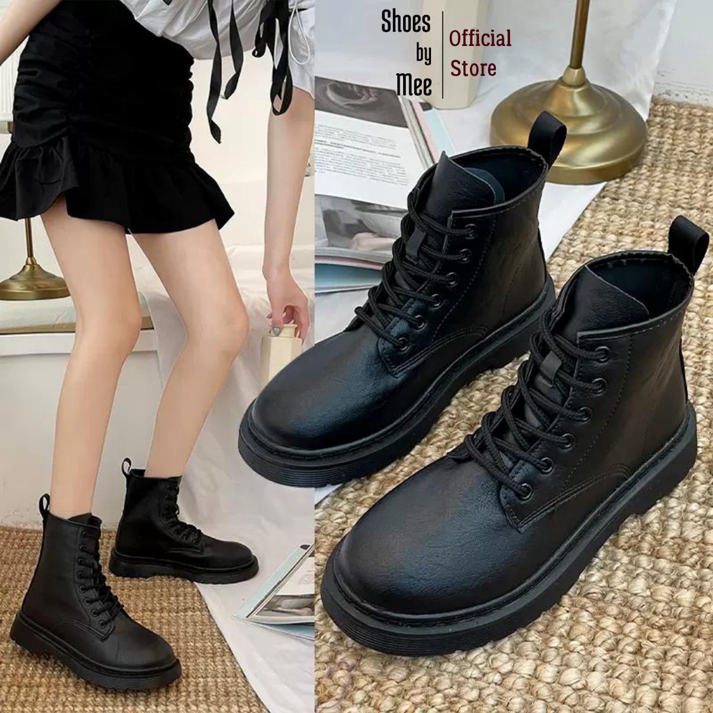Giày Bốt Nữ Cao Cổ, FULLBOX 2021, Shoes by Mee Boots Cao Cổ Cao Cấp, Dễ Mix Đồ, Phong Cách Hàn Quốc, Lót Nỉ Êm Chân | BigBuy360 - bigbuy360.vn