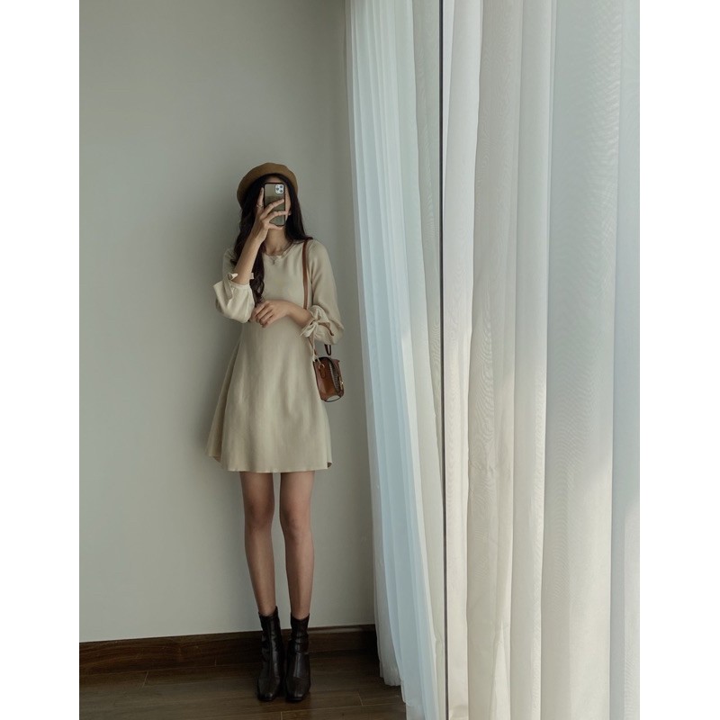 váy len tay nơ 817 | BigBuy360 - bigbuy360.vn