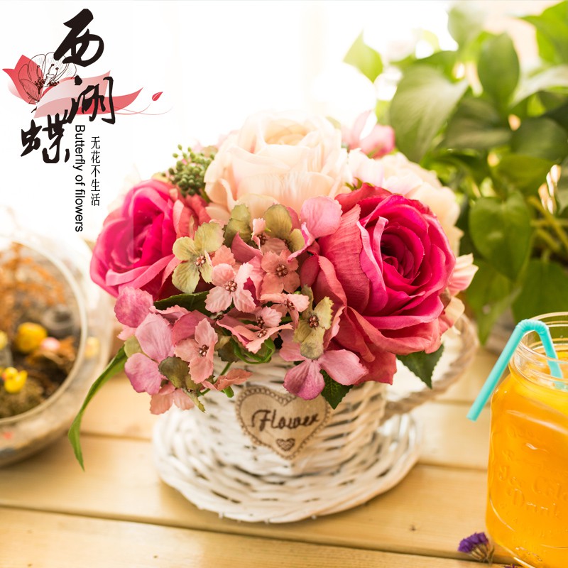 [Order] Hoa lụa lẵng mây