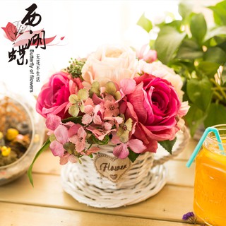 [Order] Hoa lụa lẵng mây