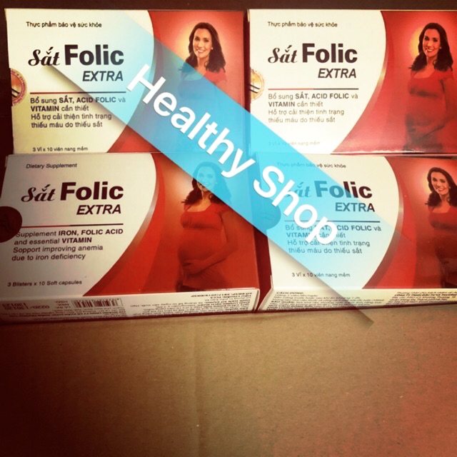 Sắt folic extra bổ sung sắt cho bà bầu và người lớn