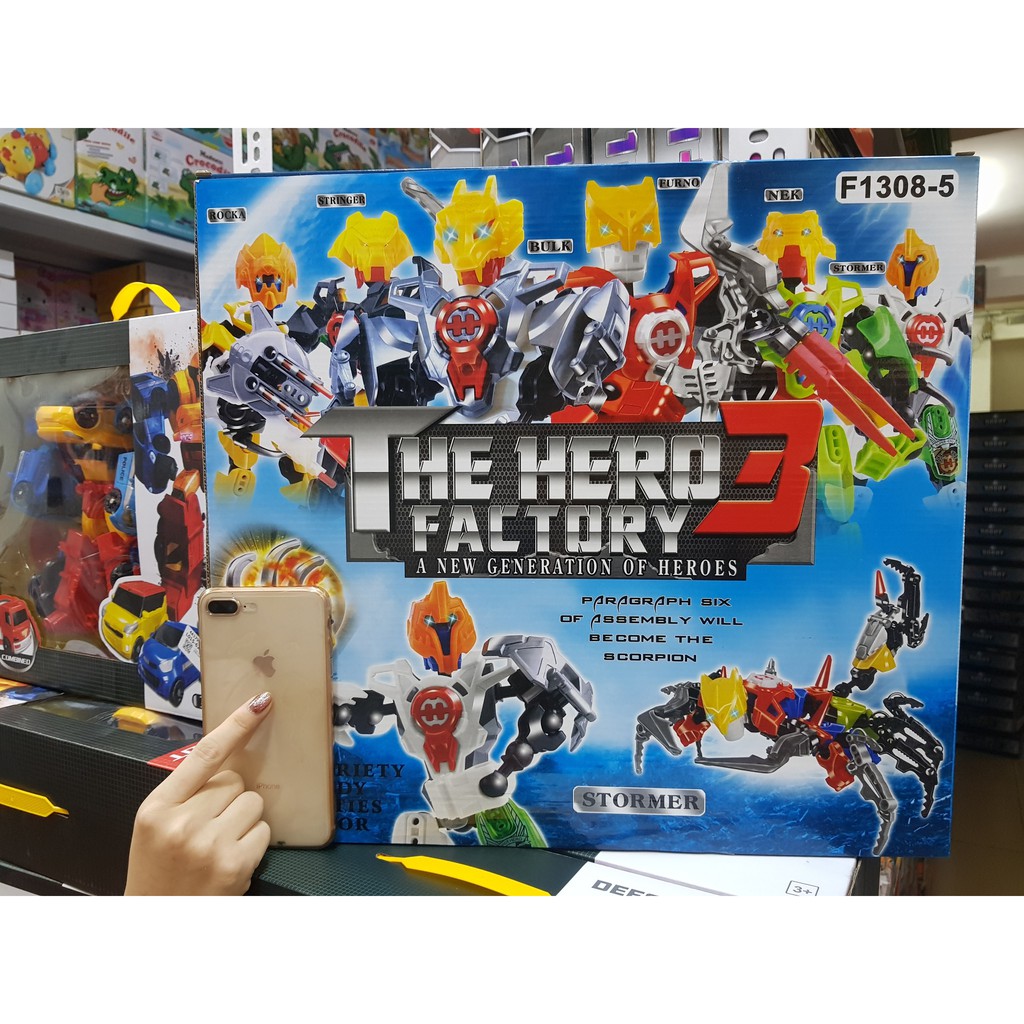 HÀNG MỚI VỀ - HỘP RÁP ROBO THÚ 6C THE HERO FACTORY 3.0 - ĐỒ CHƠI TRẺ EM TINY HOUSE