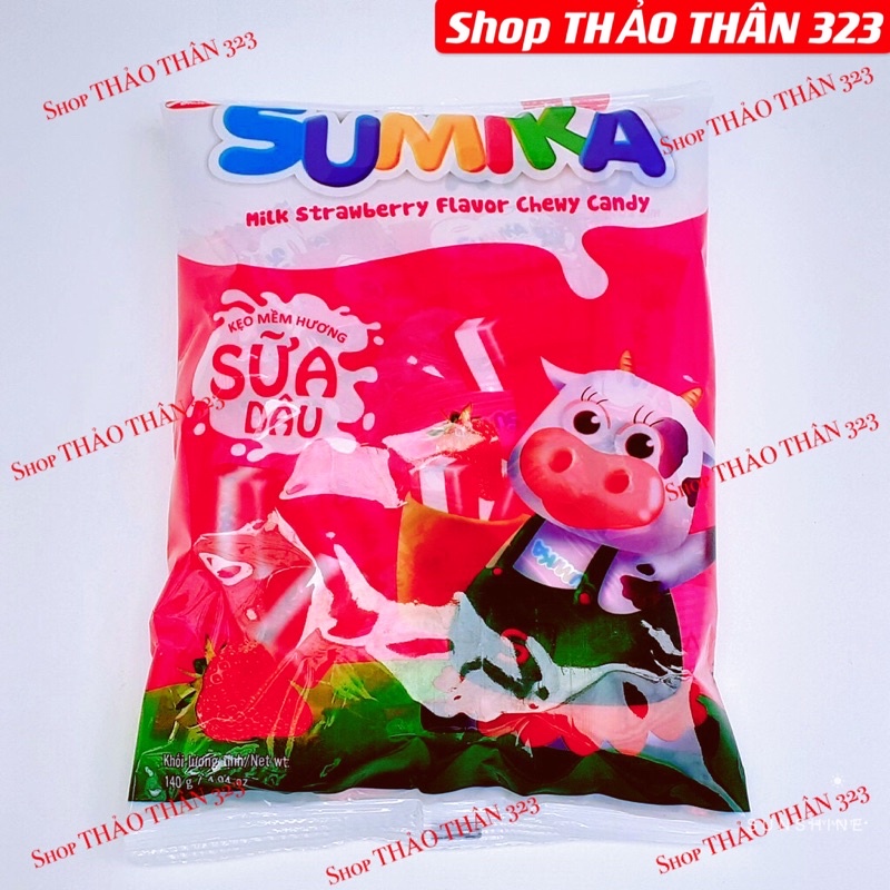 Kẹo Mềm Sữa Bò SUMIKA Có 3 Vị 140g Vị Sữa / Vị Dâu / Vị Sôcôla