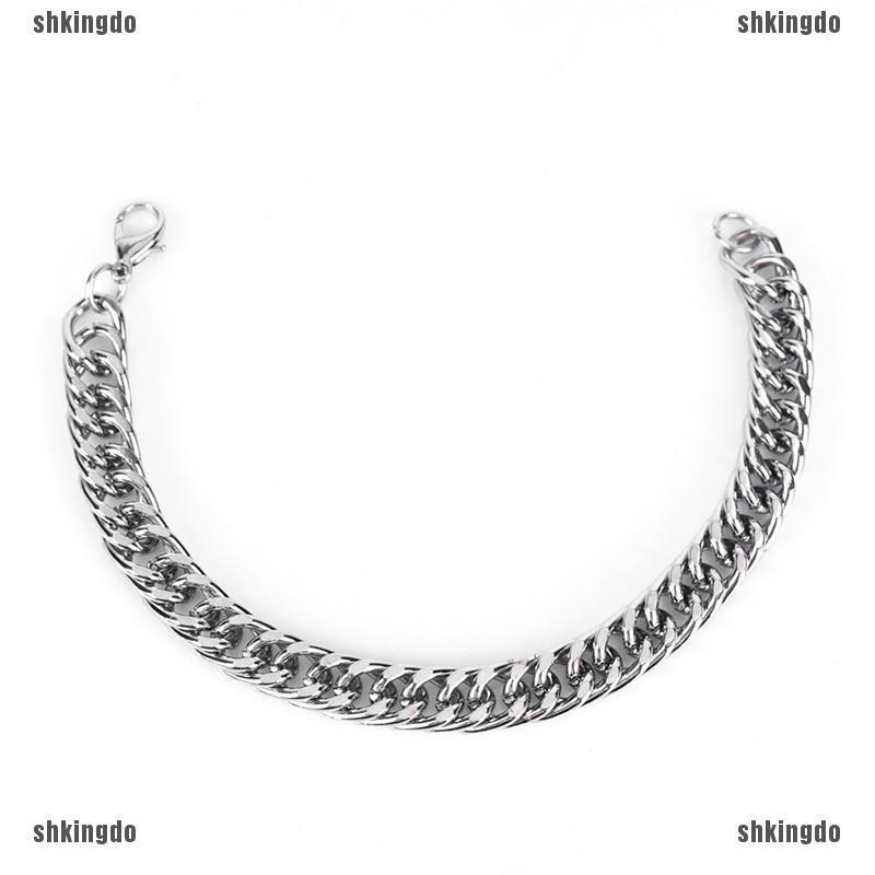 Vòng Tay Dạng Dây Xích Bằng Thép Không Gỉ Phong Cách Punk Dành Cho Nam