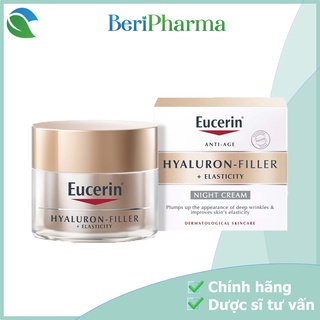 Eucerin Kem Dưỡng Cho Da Kém Đàn Hồi Và Nếp Nhăn Sâu Ban Đêm Hyaluron Filler Elasticity Night 50ml