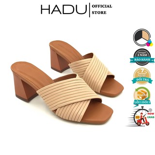 Guốc quai đan HADU GD64 bản to đắp chéo