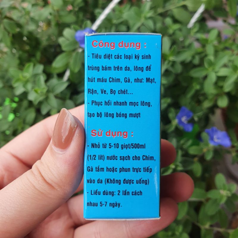 Nước tắm diệt kí sinh trùng chim cảnh Bid-BAY