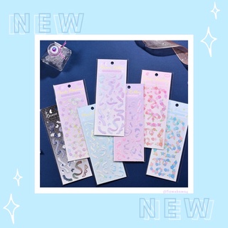 Sticker ribbon ruy băng và hoa hồng decor xinh xắn