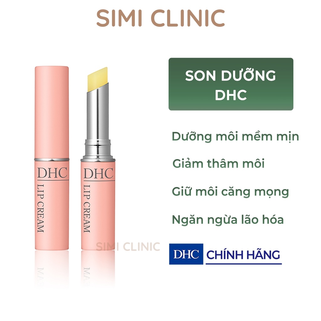 Son dưỡng môi không màu DHC Lip Cream Nhật Bản dưỡng môi ẩm mọng giảm thâm khô làm hồng môi bổ sung vitamin E dầu olive