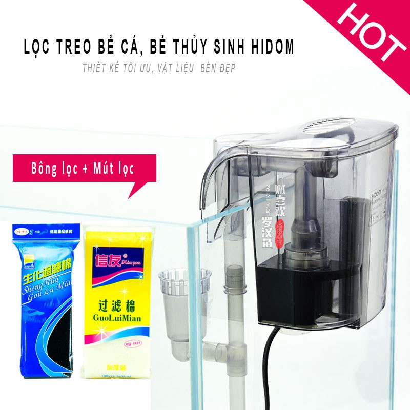 Lọc treo Lọc tràn bể cá thủy sinh HIDOM