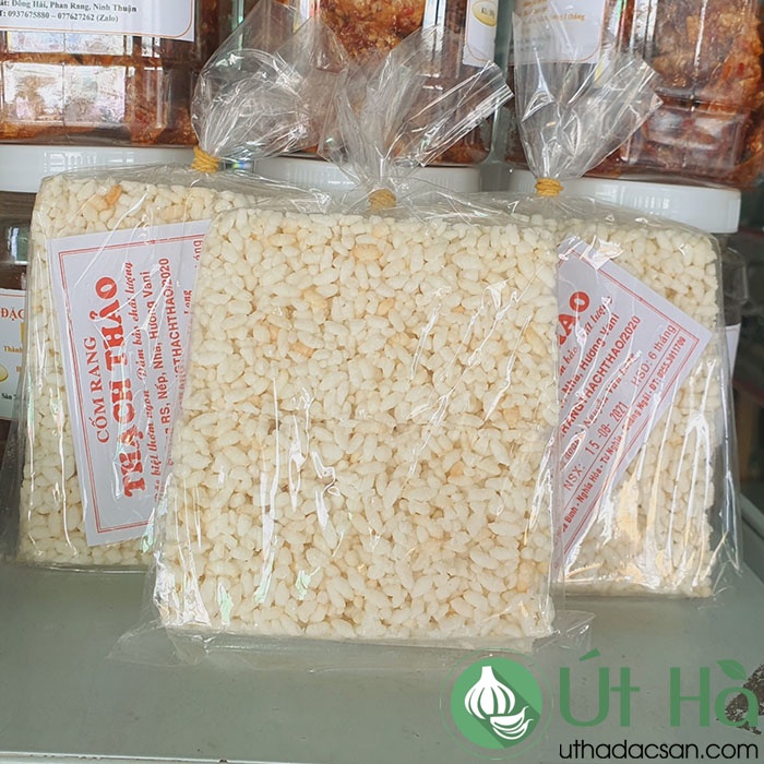 Bánh Cốm Rang Quảng Ngãi Bịch 100gr Sản Xuất Thủ Công Truyền Thống Hương Vị Quê Đặc Trưng - Út Hà Đặc Sản