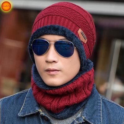 Combo Mũ len có khăn lót lông cao cấp cho Nam, Nữ Kiểu dáng mũ viền lông Hàn Quốc quà tặng mùa đông
