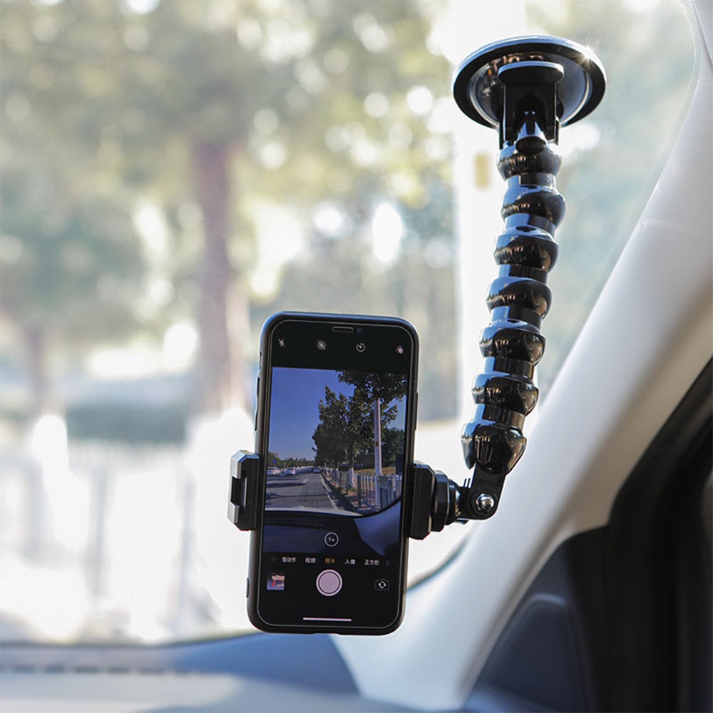 Giá đỡ điện thoại hít kính xe hơi, ô tô xoay 360 độ