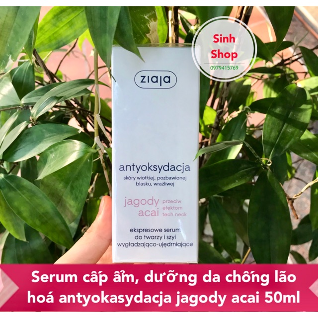 Serum cấp ẩm chống lão hoá ziaja antyosydacja jagody acai balan