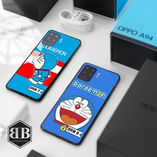 Ốp lưng kính cường lực oppo a94 hình đôremon