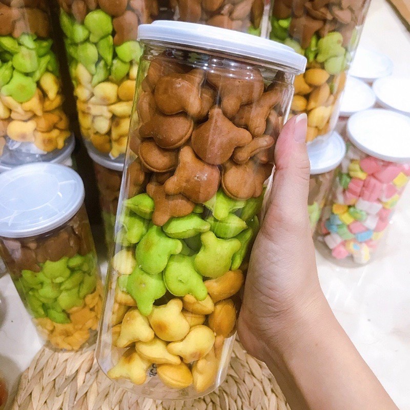 Bánh gấu mix vị thơm ngon giòn không hôi dầu hũ 400gr