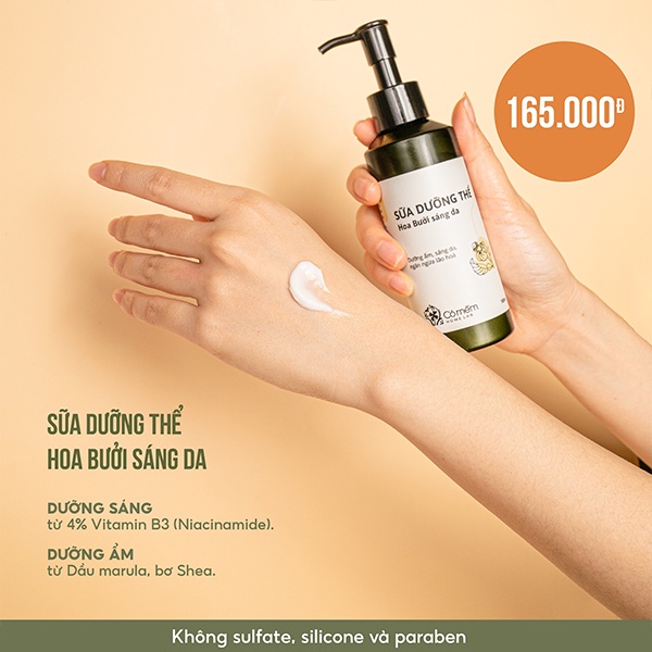 Sữa Dưỡng Thể Hoa Bưởi Sáng Da Dưỡng Ẩm Ngăn Ngừa Lão Hoá Cỏ Mềm 150ml