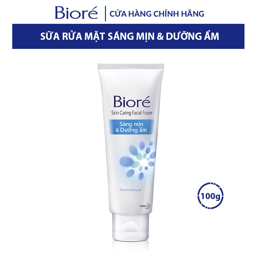 Sữa Rửa Mặt Sáng Mịn &amp; Dưỡng Ẩm Biore 100g