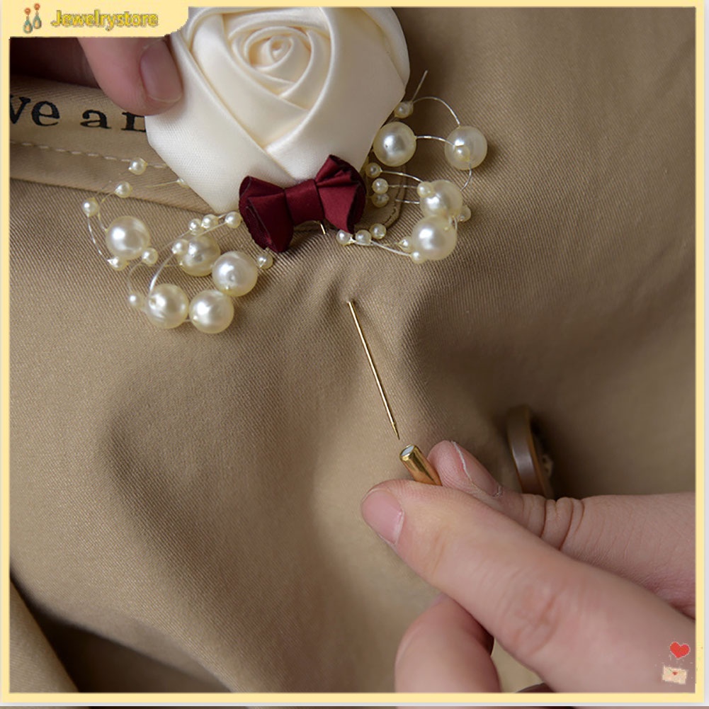 Tag cài áo hoa hồng quý phái