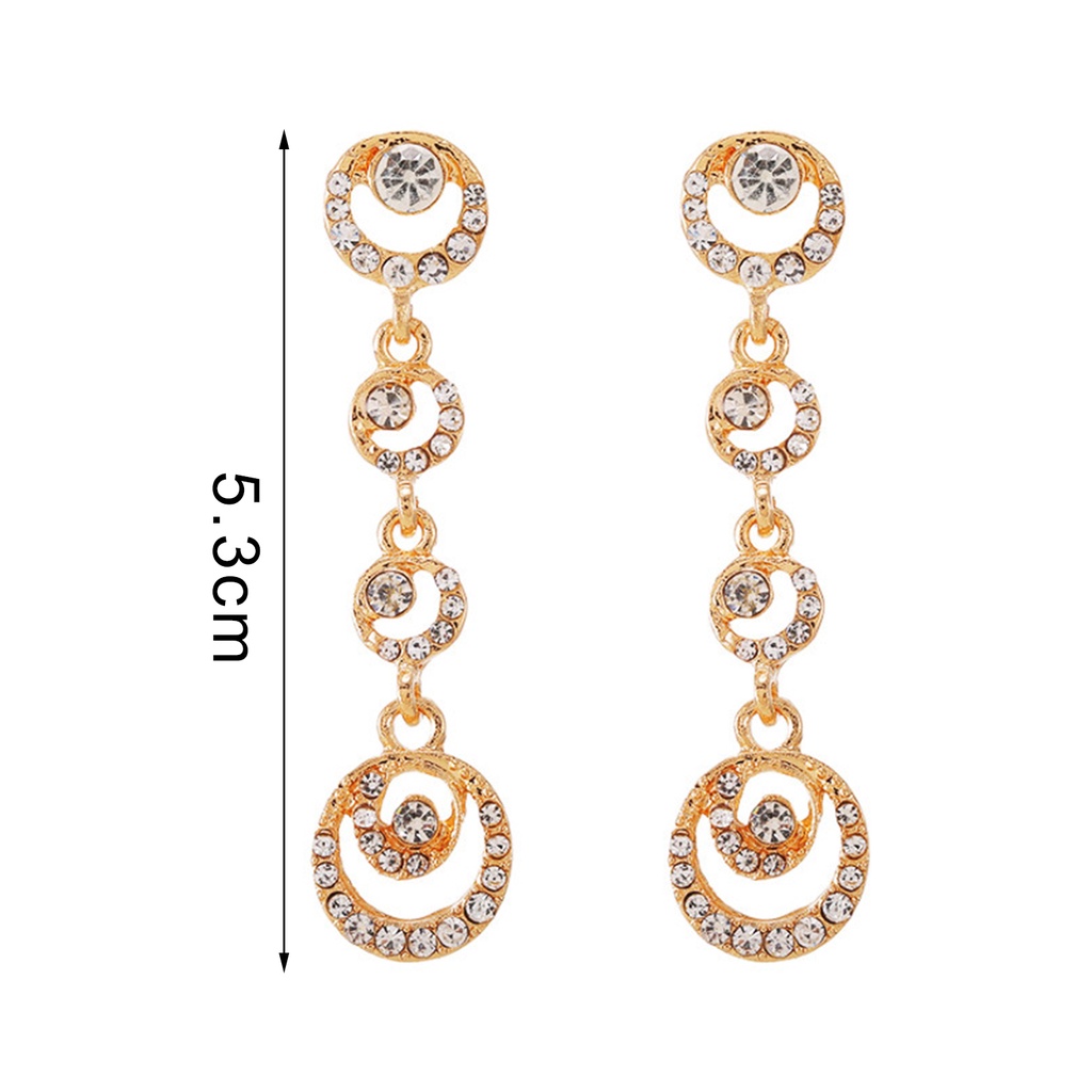 Đôi bông tai rơi đính kim cương thời trang cho nữ