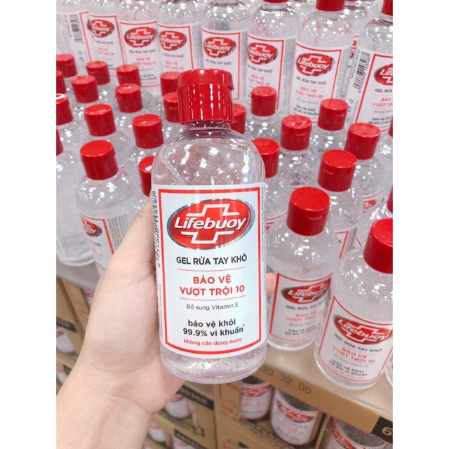[GIA TOT ] GEL Rửa tay khô LIFEBOUY  màu đỏ diệt 99,9% vi khuẩn 235ml