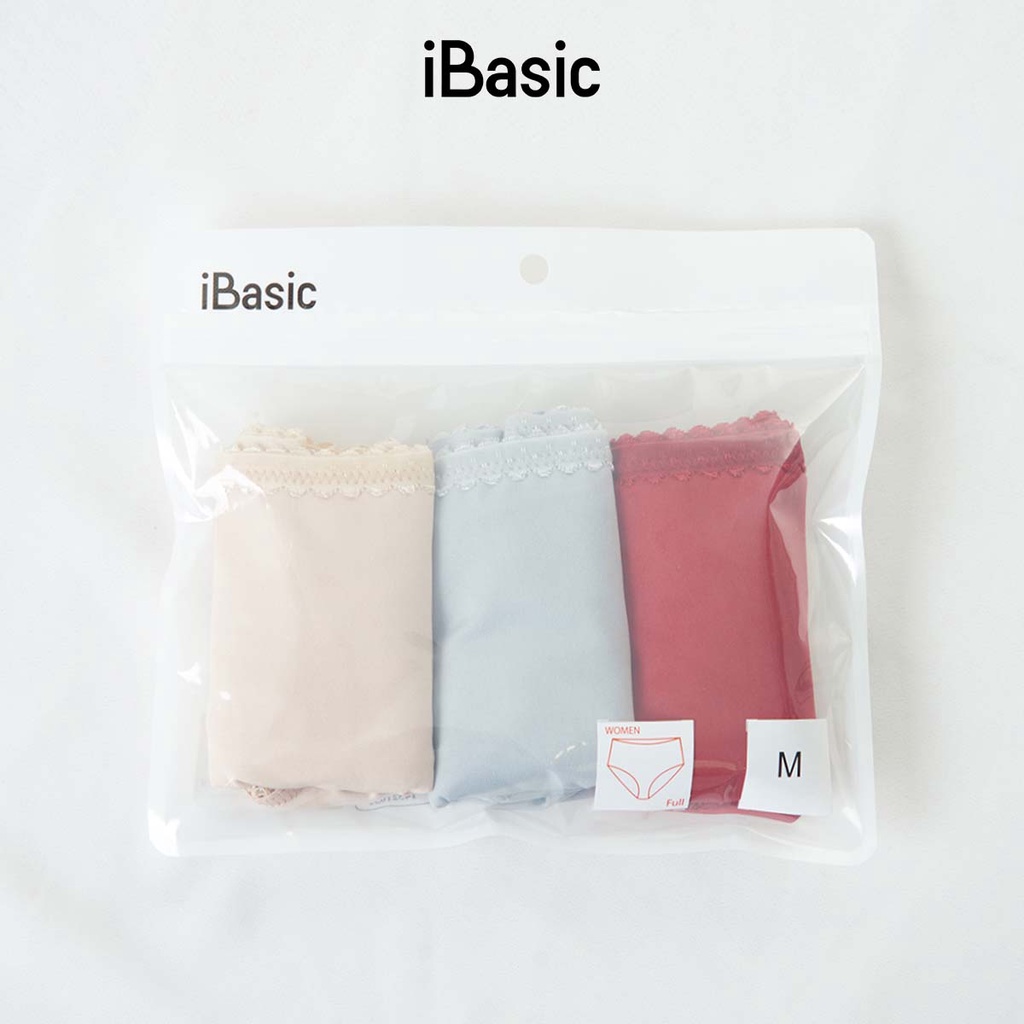 Set 3 quần lót nữ thun lạnh lưng cao iBasic PANW148