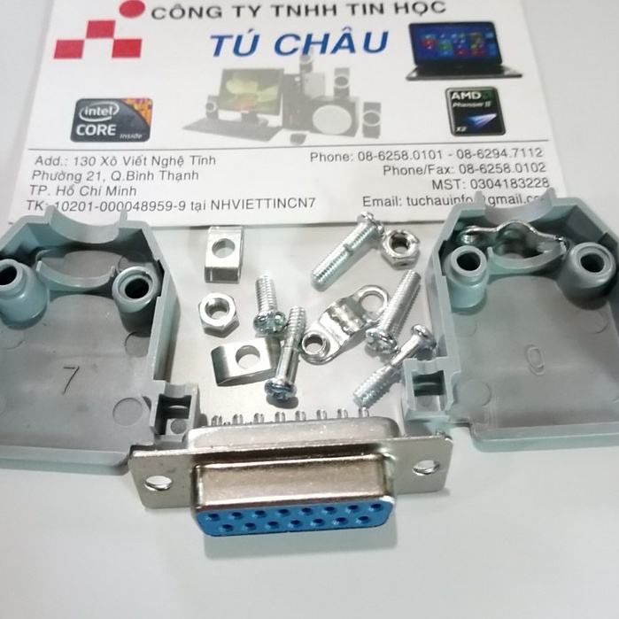 Đầu hàn COM 15 chân (DB15 -15M) - Đầu Cái (Lổ)