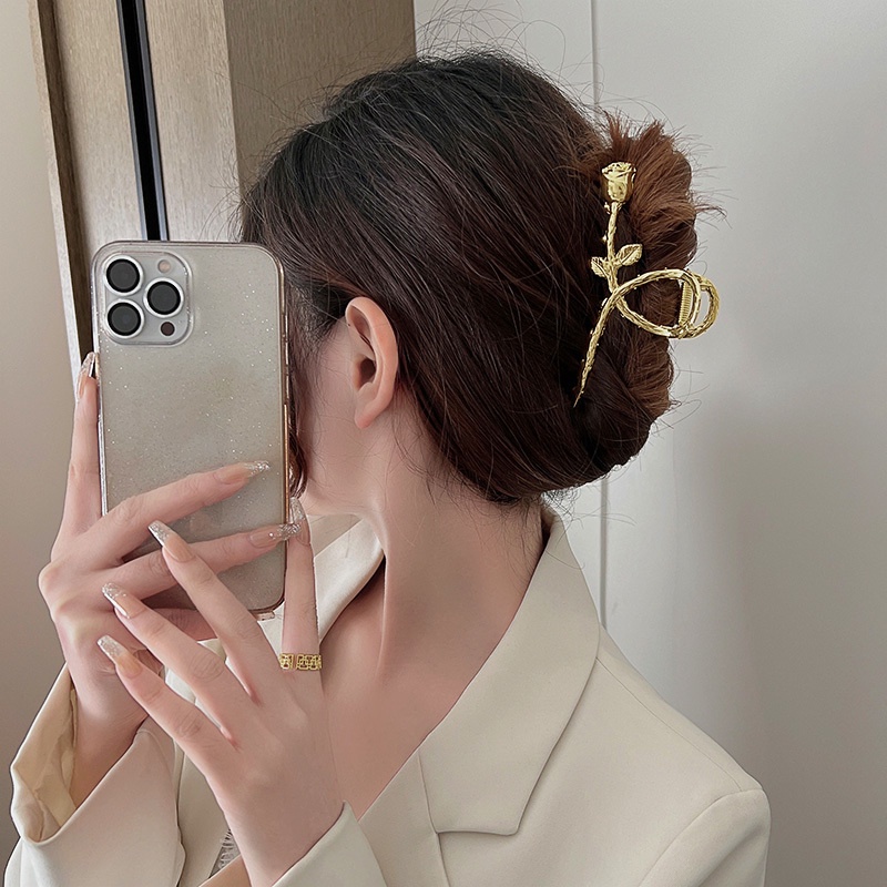 Kẹp Tóc Kim Loại Kiểu Dáng Hình Học Thời Trang Cho Nữ