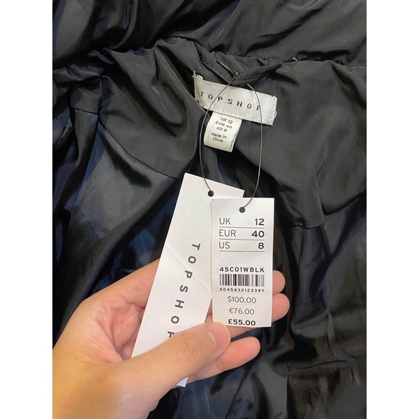 Áo phao đen TOP.SHOP