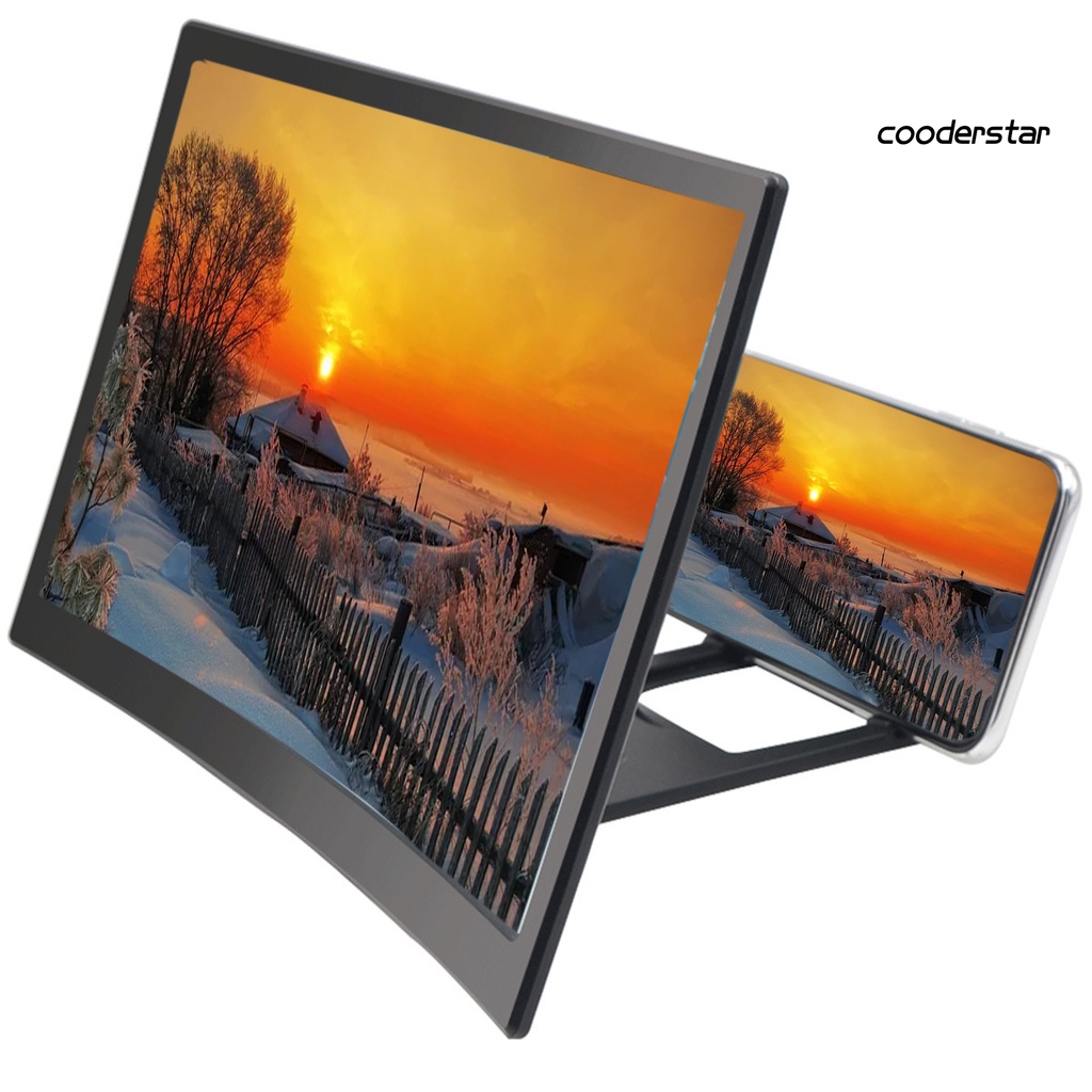 Thiết Bị Khuếch Đại Màn Hình Cong 3d 12 Inch Có Thể Gấp Gọn Cho Điện Thoại
