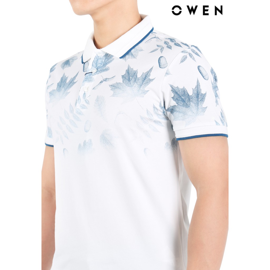 Áo polo ngắn tay Owen Bodyfit màu trắng - APV21862 | BigBuy360 - bigbuy360.vn